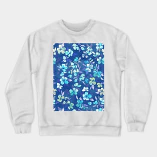 Grown Up Betty - blue watercolor floral Crewneck Sweatshirt
